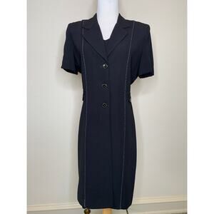 Black Vintage Danny & Nicole Dress w Long  Jacket  Sz 8